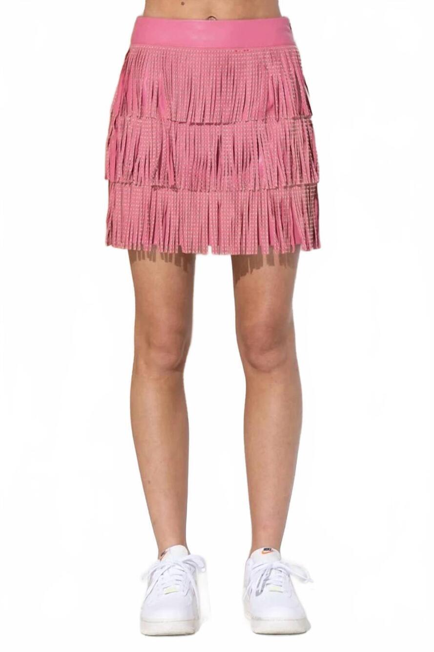 NEW BLUE B faux leather mini skirt in pink